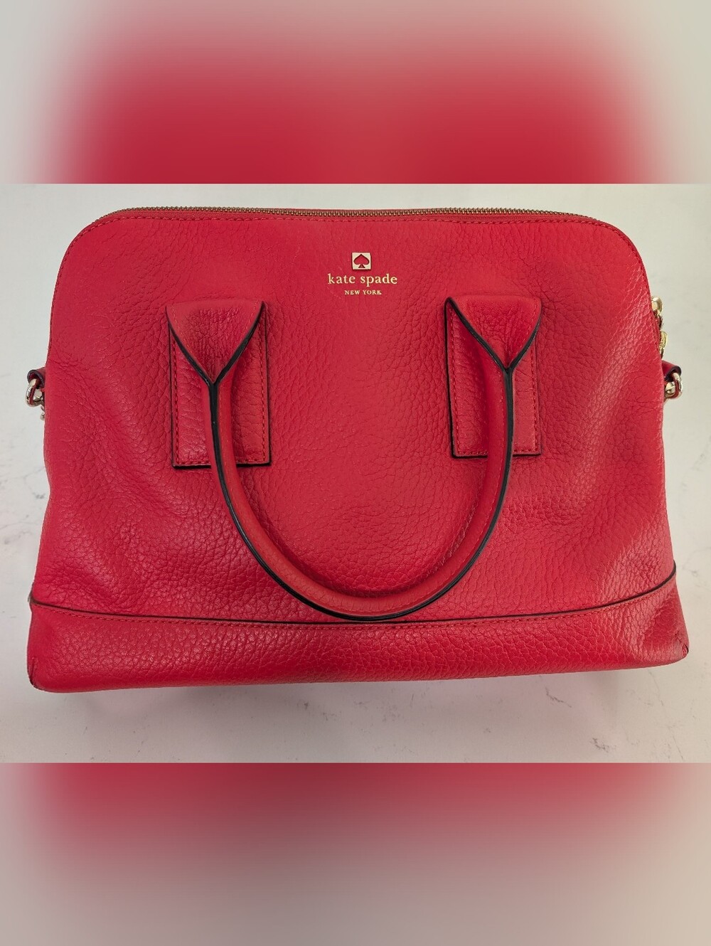 kate spade New York Red Leather Satchel